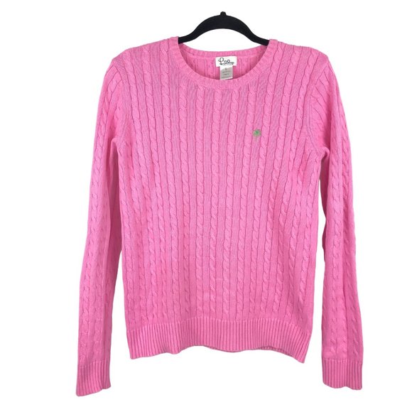 Lilly Pulitzer Sweaters - Lilly Pulitzer Classic Pink Cable Knit Sweater